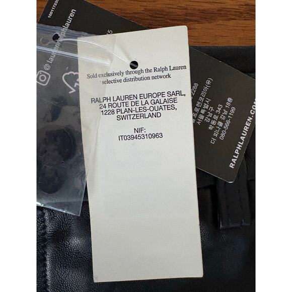 Lauren Ralph Lauren Genuine Leather Women's Cropped- Wide Leg Pants- Size 14 NWT - Picture 6 of 7